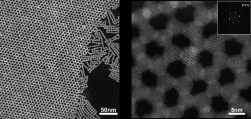 Graphene image by electronic microscope